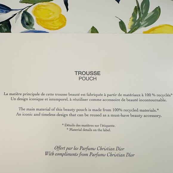 DIOR NEW CD Logo Christian Dior Large Black Cosmetic Bag Pouch - Picture 7 of 8